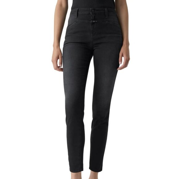 Closed Pusher Skinny Jeans High Rise Black Size 29 - Picture 1 of 9